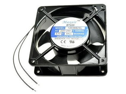 Ventilátor 120x120x38mm MAXAIR 230V/0,14A/ 20W s kuličkovým ložiskem