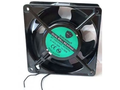 Ventilátor 120x120x38mm 230V/14W, 2800 ot/min, kuličkové ložisko