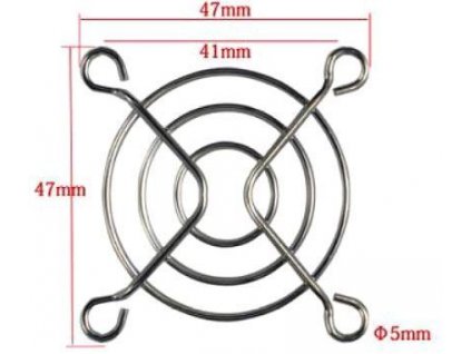 Mřížka ventilátoru 50x50mm kovová
