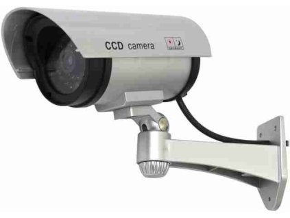 Atrapa kamery IR CCD, venkovní, stříbrná