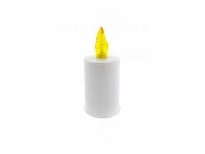 LED hřbitovní svíčka bílá žlutý plamen LUX BC 173