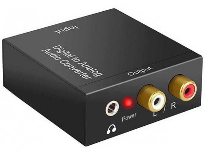 Audio převodník RCA+3,5mm /konvertor digitálního zvuku na analogový/