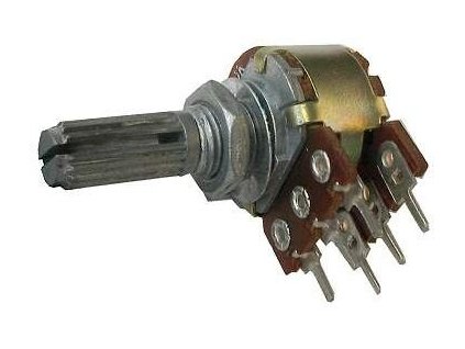 10k/N hřídel 6x13mm, potenciometr otočný tandemový