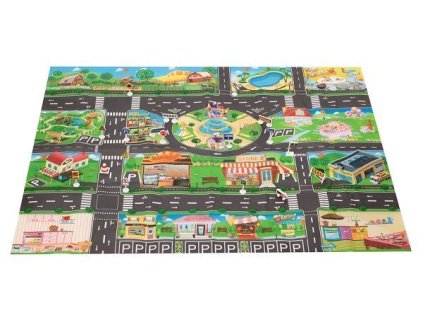 Hrací termo podložka pro děti ULICE 130x100 cm