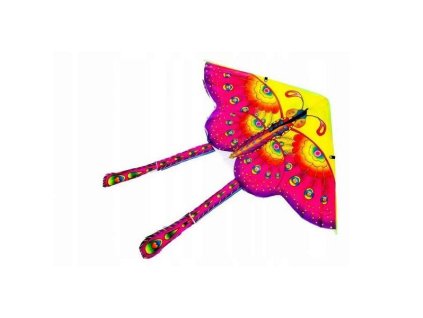 KIK Velký létací drak Motýl 90 x 90 cm