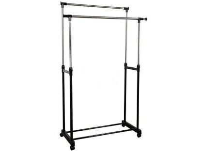 Dvojitý stojan na šaty věšák