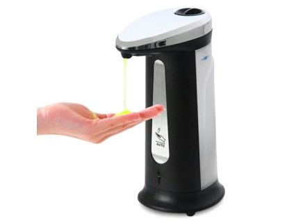 Bezdotykový automatický dávkovač mýdla 400 ml černý