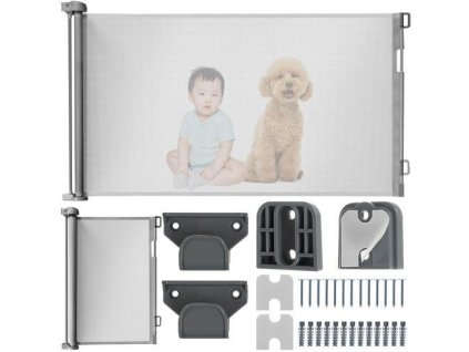 Svinovací bezpečnostní zábrana 160 x 85 cm šedá