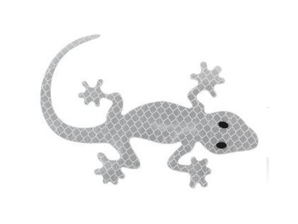 Reflexní nálepka Ještěrka GECKO stíbrná
