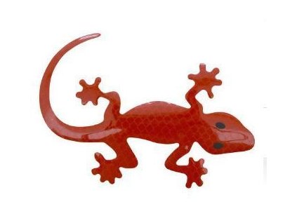 Reflexní nálepka Ještěrka GECKO červená