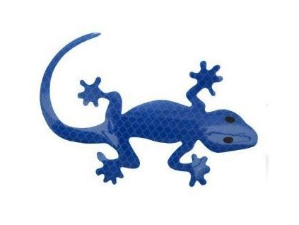Reflexní nálepka Ještěrka GECKO modrá