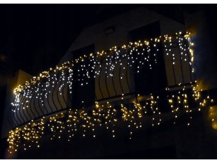 Vánoční světelný závěs 300 LED, 2.4W studená bílá 22.65 m