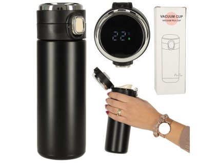 Termoska s naústkem LED, 420ml, černá