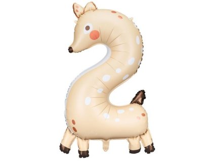 Fóliový balónek číslo 2, srnka 50x88cm