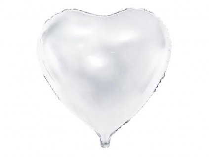 Fóliové nafukovací srdce 45cm, bílé