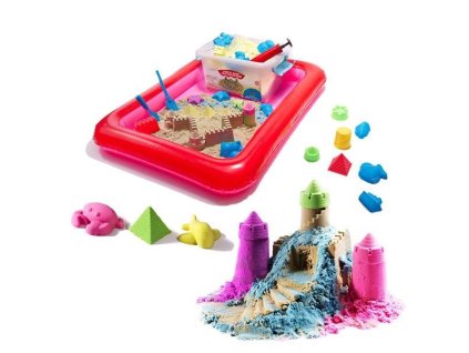 Magický tekutý písek 2kg, formičky, pískoviště