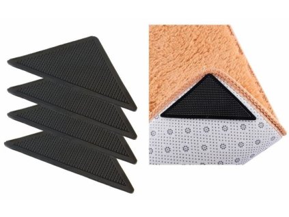Protiskluzové rohy pod koberce 4 ks
