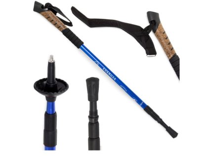 Trekingová teleskopická hole s odpružením 67 - 135cm,