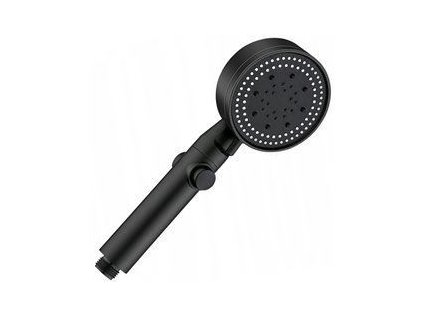 Černá masážní sprchová hlavice - 5 funkcí