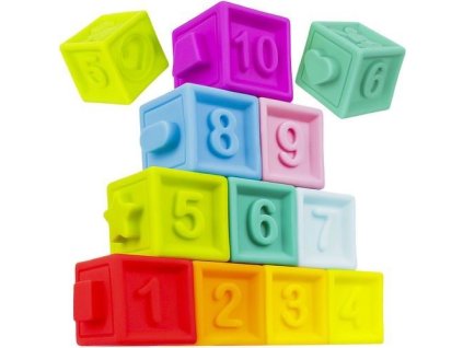 Měkké senzorické hrací kostky 10 ks