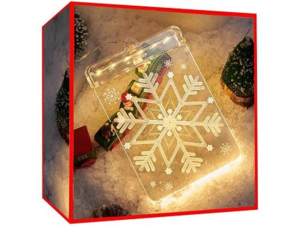 Led cedulka s vločkou