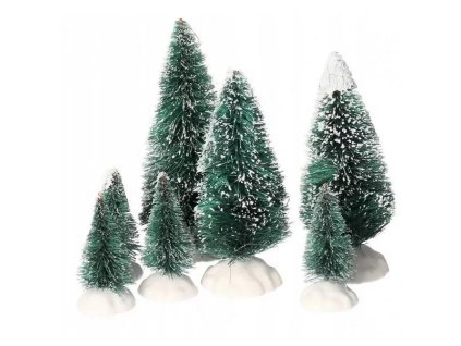 Vánoční stromky mini sada, zelené, 3ks 12cm 9cm 6cm