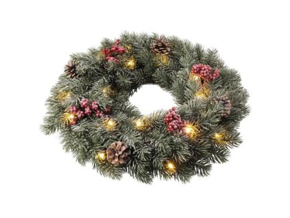 Vánoční věněc s chvojím RXL 410 20 LED 40 cm RETLUX