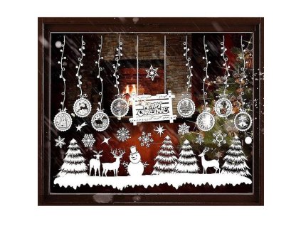 Vánoční nálepky na okno, stromky