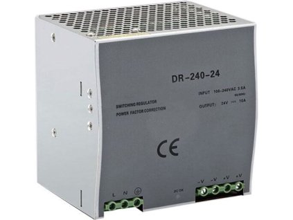 Průmyslový zdroj DR-240-24 24V=/240W spínaný na DIN lištu