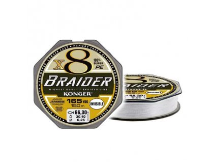 Pletená šňůra X8 INVISIBE 0,08m/150m