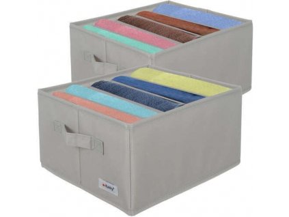 Organizér na oblečení 2 x 15 l, šedá Ruhhy