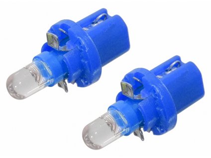 Žárovka 1LED 12V  B8,5d  modrá 2ks