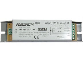Elektronický balast EB-2X18 pre 2 fluorescenčné žiarovky 18 W