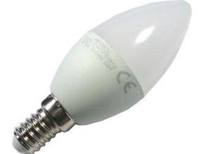 LED žiarovka E14 C35 sviečková, teplá biela, 230V/4,5W
