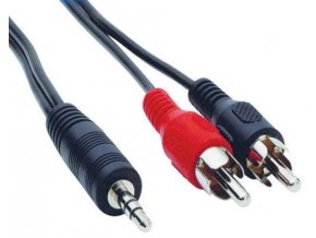 Kabel 2xCinch-Jack 3,5 stereo, 5m