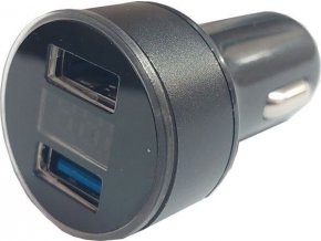 Autoadaptér USB 12V/5V 2,1+1A - nefunkční voltmetr