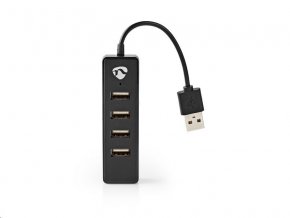 NEDIS UHUBU2420BK USB hub | 4portový | USB 2.0 | černý
