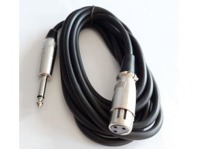 Kabel XLR 3P zdířka - Jack 6,3 mono, 2m, OFC kabel 6mm