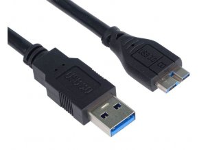 Kabel USB 3.0 konektor USB A / Micro-USB typ B 0,5m