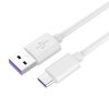 Kabel USB 2.0 konektor USB A / USB-C , 2m bílý super fast charging
