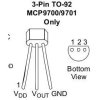 MCP9700A-E/TO, teplotní čidlo -40°C~125°C, TO-92