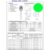 LED 10mm zelená čirá 3Cd/20mA 30°3-3,6V 10x13,5