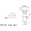 Pojistkové pouzdro na panel MF-527 pro pojistku 5x20mm