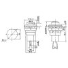 Tlačítko OFF-(ON) R13-502 230V/1A do otvoru 12mm černé