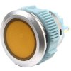 Vypínač stiskací L22F-11NL, ON-ON 1pól. 250V/3A, žlutý prosvětlený