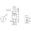 Tlačítko PBS-10B, OFF-(ON) 1pol.250V/0,5A modré