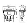 Tlačítko kolébkové ASW-01, (ON)-OFF-(ON)2pol. 12V/20A