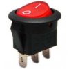 Přepínač kolébkový RS102-8C, ON-ON 1pol.červený 250V/6A