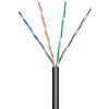 Kabel UTP Cat5e 4x2, AWG24, černá, venkovní provedení