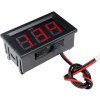Voltmetr panelový LED červený, 3,5-30V, NC064, 2 vývody